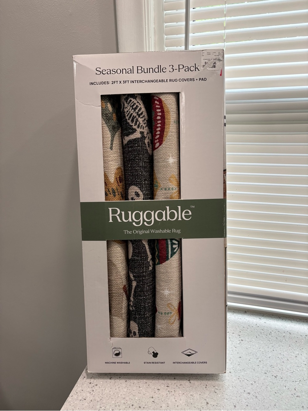 NIB Ruggable Seasonal Bundle 3-Pack Rug Covers - Multicolor